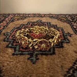 Vintage Amber Crystal Bracelet